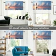 thumbnail image 6 of 1 Panel Sunset Ocean Kitchen Valance Curtains for Windows, Lighthouse Coastal Nautical Window Treatment Rod Pocket Drapes Valances for Bathroom, 54" X 18", 6 of 6