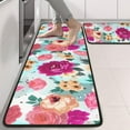 thumbnail image 2 of Kitchen Rugs Sets Of 2,Pioneer Flower Floral Print Pattern Anti Fatigue Kitchen Mat Rugs Non Slip Washable,Decorative Kitchen Floor Mats for Kitchen,Sink,Laundry,17"x47"+17"x47", 2 of 5