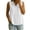*White, variant on VBVC Women's V-Neck Sleeveless Peplum Blouse, Ladies' Collared Button Down Tank Top, Casual Breathable Summer Solid Shirt For Women,Black,S-2XL