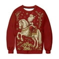 thumbnail image 6 of Mifsaly Christmas Sweatshirts for Women Men Fleece Oversized Xmas Santa Warm Pullover Tops Crewneck Long Sleeve Vintage Sweatshirt Festival Party Funny Blouse 2025 Holiday Unisex Clothing, 6 of 9