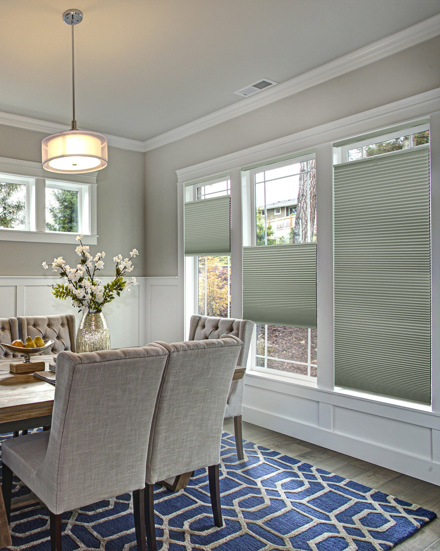 Chicology Cordless Top Down Bottom Up Blackout Cellular Shade Palmer Green 44 in. W x 72 in. L