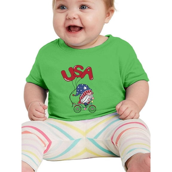 Usa Gnome W Balloons T-Shirt Infant -Image by Shutterstock,  24 Months