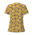 thumbnail image 4 of Naloa Sunflower Print T-Shirts Short Sleeve V Neck Tees for Women Fashion Tops Trendy Lightweight Soft Casual Summer Outfits Clothes, 4 of 5
