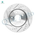 thumbnail image 4 of Front Drilled Slotted Brake Disc Rotors 296mm For 2010 2011 Honda Accord Crosstour, 4 of 8