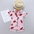 thumbnail image 2 of Qingpeng Unisex Kids Boys and Girls Pajama Sets Summer Short Sleeve Shirt With Shorts Sleepwear, 2 of 3