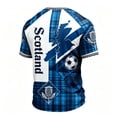 thumbnail image 5 of 2026 Soccer Cup Raglan Short Sleeve T-Shirt for Men, Crew Neck Athletic Jersey - Scottish Football Player & Saltire Graphic Print Casual Summer Top for Daily Wear & Party Sky Blue L, 5 of 5