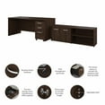 thumbnail image 6 of Studio C 72W Desk with Storage and Drawers in Black Walnut - Engineered Wood, 6 of 7