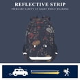 thumbnail image 5 of FORMRS Unisex School Backpack 17" Student Travel Bag with Laptop Compartment, Black Floral Pattern, 5 of 7