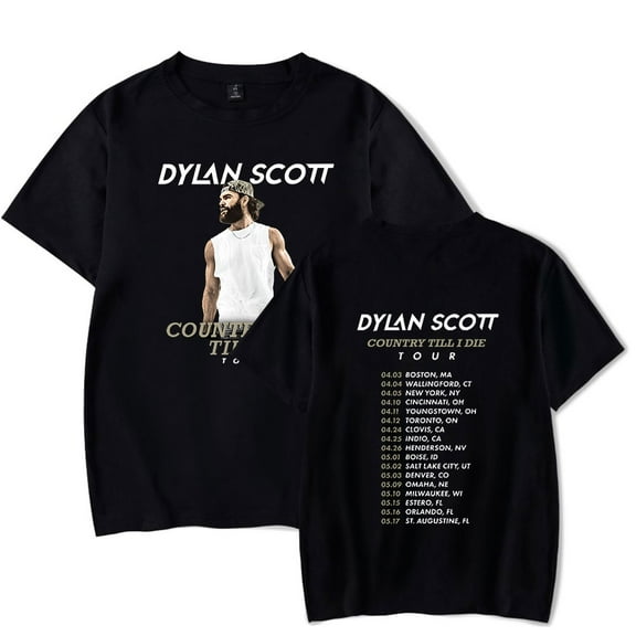 Dylan Scott Country Til I Die Tour T-shirt Merch unisex trendy clothing casual short sleeved top