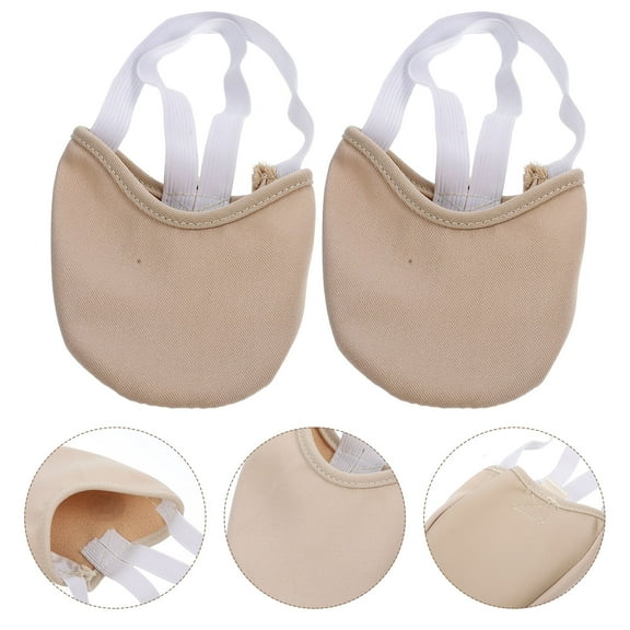 Soimiss 1 Pair Non Slip Dance Socks for Dancers Cloth Beige Ankle Tie Design