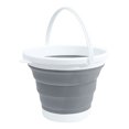 thumbnail image 1 of FLhrweasw Cubo Plástico Plegable 5/10L Portátil para El Interior Al Aire Libre (gris 10L), 1 of 7