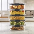 thumbnail image 2 of Brilliance Tritan Plastic Food Storage Containers, BPA-Free, Airtight Lids, Ideal for Lunch, Meal Prep & Leftovers, Set of 5 (3.2 Cup), 2 of 7