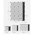 thumbnail image 3 of SONGMICS ULPC34HV1 - Juego de 12 Cubos de plástico, estantes de Almacenamiento para clóset, clóset de plástico, estantería Modular, estantería con Puertas para recámara, Sala de Estar, Blanco y Negro, 3 of 5