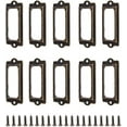 thumbnail image 1 of SHAR Bronze Retro Vintage Metal Name Tag Frame - Set of 30 (70 x 33mm), 1 of 5