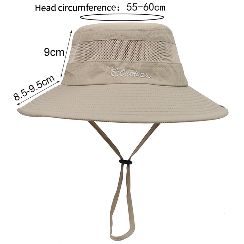 HARGLESMAN Men Sun Hat Sun Protection Wide Brim Bucket Hat Waterproof  Foldable Boonie Hat 