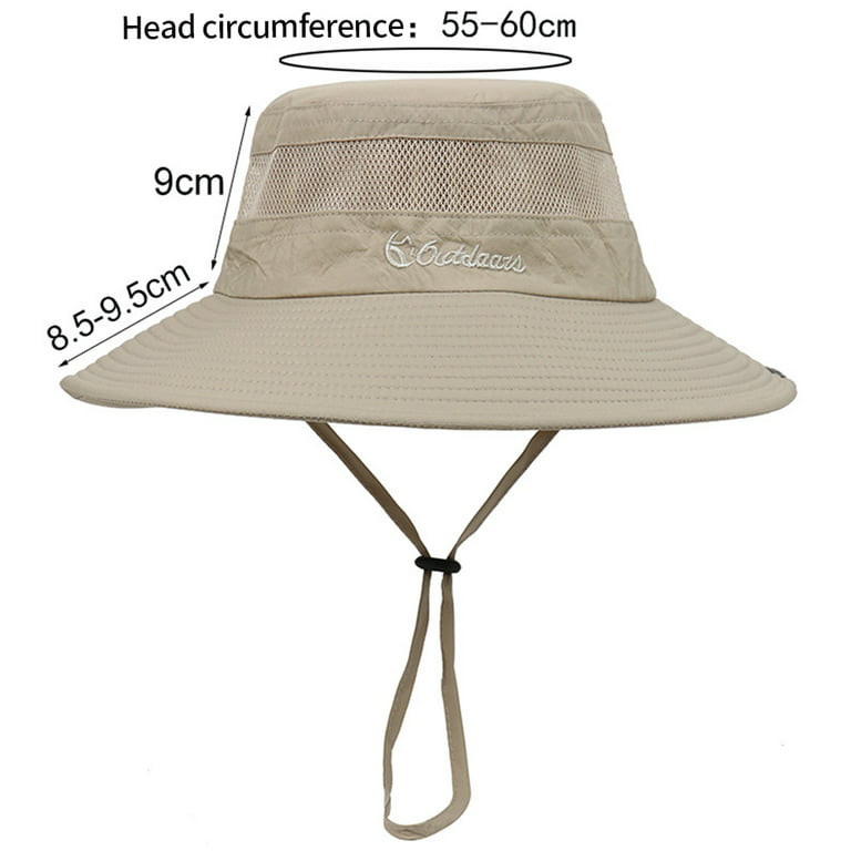HARGLESMAN Men Sun Hat Sun Protection Wide Brim Bucket Hat Waterproof Foldable Boonie Hat, Adult Unisex, Size: One size, Beige