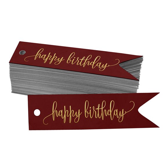 Inkdotpot Gold Foil Paper Hang Tags Happy Birthday Favor Tags 50 Pieces