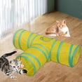 thumbnail image 4 of Túnel para gatos Yuyangstore Juguetes Interactivos plegables Color Azul Amarillo, 4 of 8