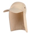 thumbnail image 2 of Men UPF 50+ Sun Protection Cap Wide Brim Fishing Sun Cap Hat with Neck Flap, 2 of 7