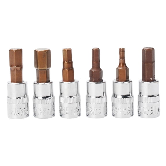 6Pc 1/4 Inch Screwdriver Bit Socket Set Hex Screw Driver Bits Tools H3-H8
