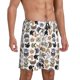 thumbnail image 2 of Balery Cute Cats Pantalones cortos de pijama de punto de algodón para hombre con cinturilla y bolsillos-4X-Large, 2 of 6