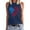 Navy, variant on White Women's Gradient Coconut Tree Tank Tops Summer Sleeveless V Neck Button down Shirt, 3Xl