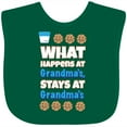 thumbnail image 3 of Inktastic What Happens at Grandma's Boys or Girls Baby Bib, 3 of 4