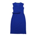 thumbnail image 1 of Vestido lápiz Allegra K Oficina Cuello V Azul Real M Mujer, 1 of 6
