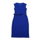 thumbnail image 1 of Vestido de oficina Allegra K para mujer Sin mangas Cuello En V con cinturón Vestidos de lápiz Azul real S, 1 of 6