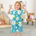 thumbnail image 3 of FORMRS Girls Short Sleeve Dress Summer Casual Round Neck A-line Beach Sundress, Sizes 2T-8T, Small Daisy, 3 of 8