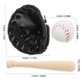 thumbnail image 4 of WASHWEPE 1 Set Decorative Mini Baseball Kit Abs Black Themed Birthday Decoration Holiday Miniature Sports, 4 of 8