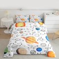 thumbnail image 3 of Manfei Kids Cartoon Planet Queen Comforter Set, Mystic Galaxy Constellation Bedding Sets, Outer Space Reversible Bedding Comforter Set, Luxury Bedroom Decor, 3pcs, 3 of 9