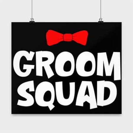 Groom Squad Bachelor Party Art – Best Man & Groomsmen – 13×13 Poster Print