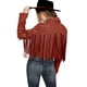 thumbnail image 1 of Abrigo PRETTYGARDEN para Mujer con Flecos, Cropped, Imitación Gamuza, Talla M, 1 of 9