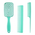 thumbnail image 1 of yingyy Detangler Brush Set Detangling Brush and Comb for Defining Natural Curly Hair Green, 1 of 6