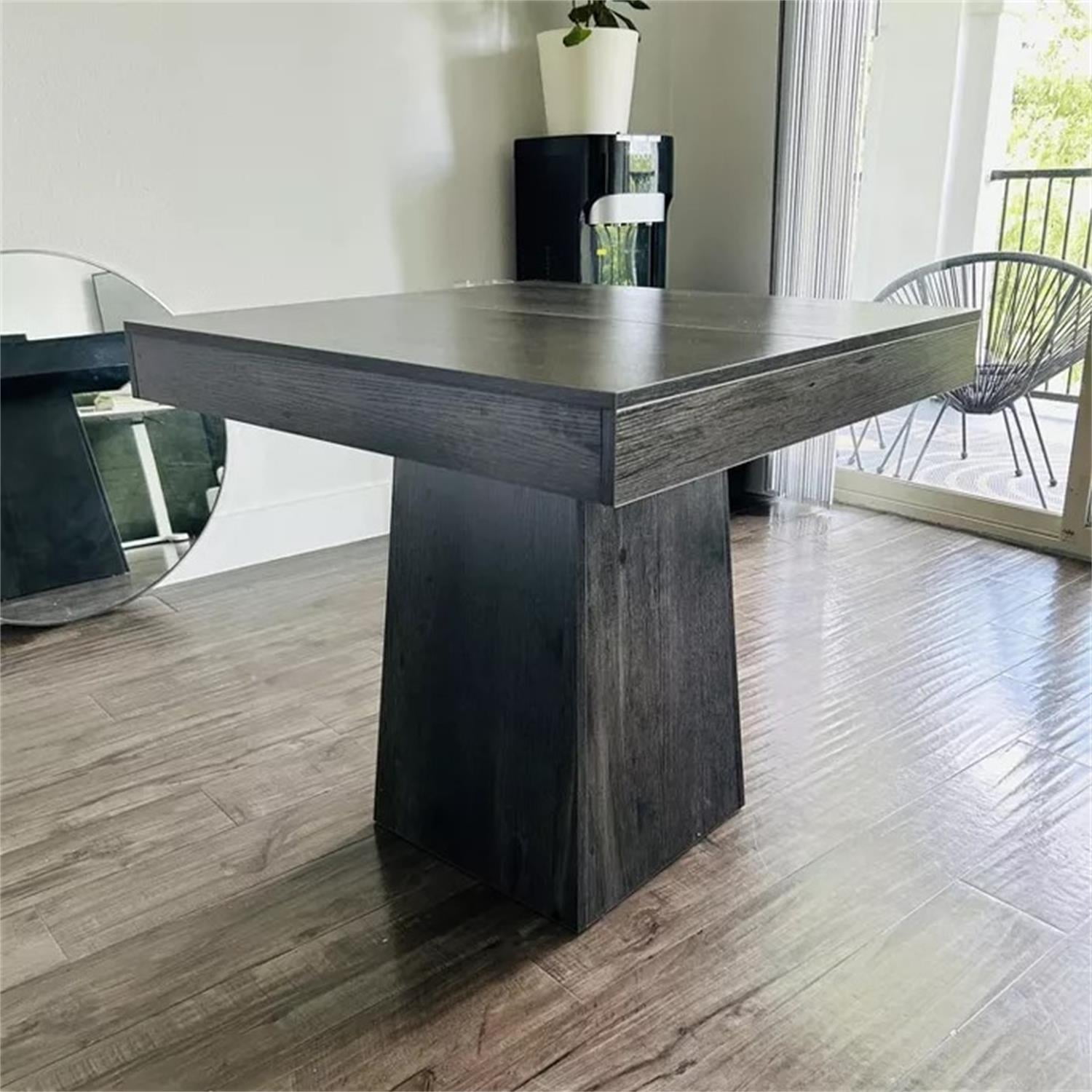 Demi Bonn 31" Modern Square Dining Table for 4 People, Wood Farmhouse Kitchen Dinner Table for Dining Room, Living Room Furniture, Black