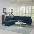 thumbnail image 4 of Modway Empress Mid-Century Modern Upholstered Fabric Left-Facing Sectional Sofa in Azure, 4 of 5