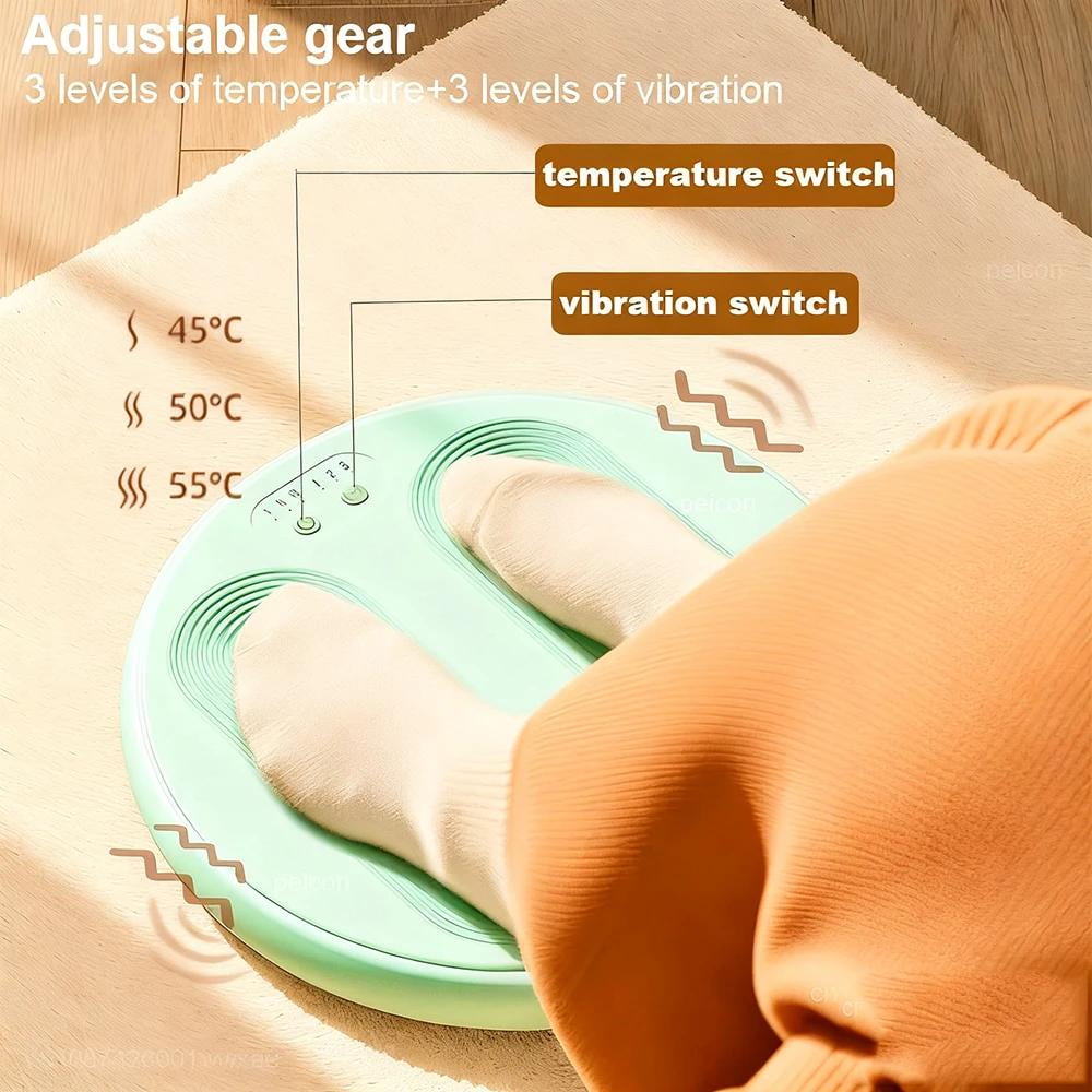 Electric Foot Massager Relieve foot Heel Pain Foot Warmer Promote Blood Circulation 3 Heating Temperature Foot Massage Machine