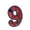 C009- Style I, variant on Halloween Themed Birthday Candle, 3.34X2.36X0.98 in Glitter Number 6 Party Candle for Decorations, Red and Black Party Decorations, Birthday Cake Decorations, Unscented Wax Candle