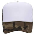thumbnail image 2 of Couver Camouflage 5 Panel High Crown Mesh Back Trucker Hat, Front Split, Camo/White/Camo, 6PCS Set Pack, 2 of 8