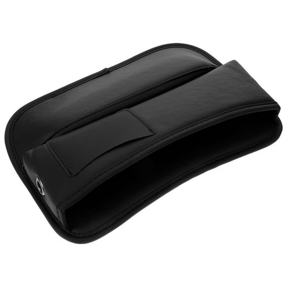 HEALEEP Car Organizer Between Front Seats Black PVC Organize Small Items 1Pcs