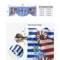 thumbnail image 6 of Tie Up Valance Curtain for Kitchen, Independence Day Love Heart Daisy Rod Pocket Short Curtains Adjustable Tie-Up Shade Valances, Blue Stripes and Stars Window Treatment for Bathroom Living Room Bedroom, 6 of 7
