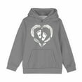 thumbnail image 2 of SGFCWSX Oversized Sweatshirt for Girls Hooded Sweatshirts Kids Graphic Fall Top Gray Size 5 Years, 2 of 6
