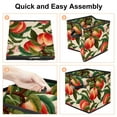 thumbnail image 4 of FeBohao Storage Boxes Bins Fabric with Cardboard Large Capacity Collapsible Clothes Underbed Cute Easy Doll Cubby Toddler Mudroom Decorative Houseware Versatile Basket Organizer ripe peach, 4 of 6
