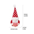 thumbnail image 3 of TUTUnaumb Valentine's Day Gnome Plush Doll Wearing Snowflake Hat Figurine 13in Art Crafts Decoration For Spring Festival Wedding Party Decoration Valentine's Day Decoration-A, 3 of 3