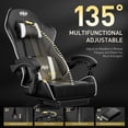 thumbnail image 4 of HLDIRECT Ergonomic Gaming Chair with Footrest, Gamer Chair with Lumbar & Headrest, Computer Chair for Adults, Black & White, 4 of 6