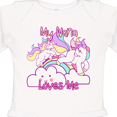 thumbnail image 4 of Inktastic My Nana Loves Me Unicorn Girls Long Sleeve Baby Bodysuit, 4 of 5