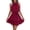 Wine, variant on Laqbezok Women's Halter Neck Dress Sleeveless Tie Waist Ruffle Hem Mini, Summer Casual Gown, Sexy Party Cocktail Apparel, Solid Color Fashion Clothing Outfit