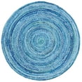 thumbnail image 2 of SAFAVIEH Braided Calvin Transitional Cotton Reversible Area Rug, Turquoise, 6' x 6' Round, 2 of 11