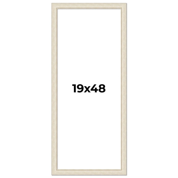 19x48 Frame White Real Wood Picture Frame Width 1.75 inches | Interior Frame Depth 0.5 inches |